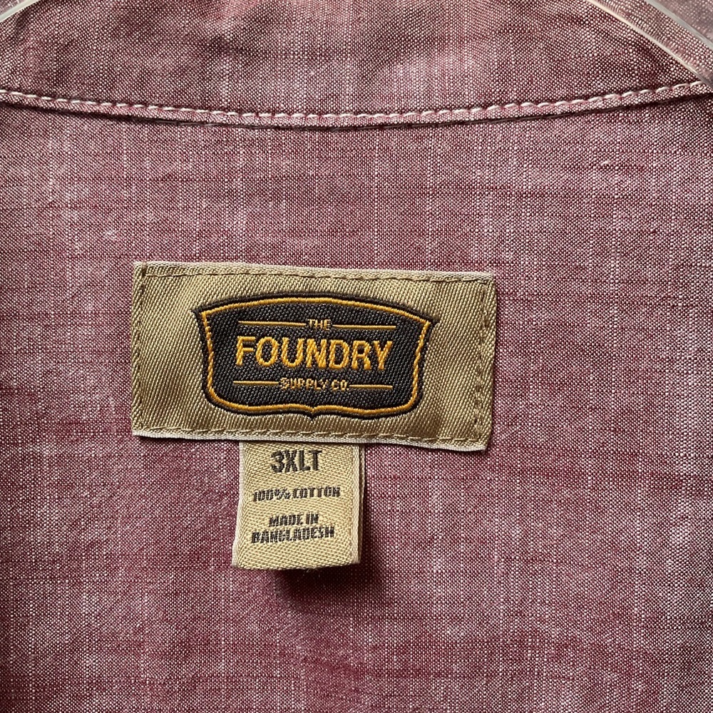 Foundry Men’s 3X Tall Button Down - Picture 2 of 3